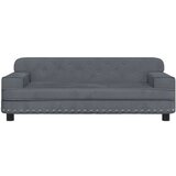  Dječja fotelja tamnosiva 90 x 53 x 30 cm baršunasta | shoptok.hr
