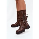 Boto Insulated women's boots with straps and buckles brown Ivaline | Shoptok.si