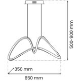  LED luster na sajli TESORO LED/48W/230V crna | Eponuda.com