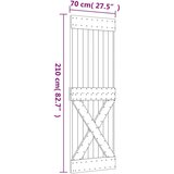  Drsna vrata s kompletom vodil 70x210 cm trdna borovina, (20804497) | Shoptok.si