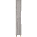  Kupaonski ormarić boja hrasta 30x30x190 cm konstruirano drvo Siva | Shoptok.si