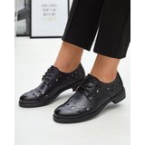 Resti Women's openwork eco leather half shoes in black Selofso- Footwear | shoptok.hr