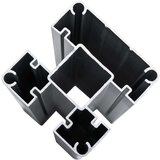  Set panela za ogradu WPC 353 x 105 cm crni | shoptok.hr