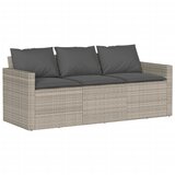  6-dijelni set vrtnih sofa od poliratana s jastucima svjetlosivi | shoptok.hr