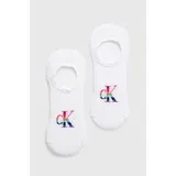 Calvin Klein Jeans Nogavice 2-pack moški, bela barva