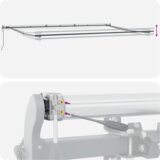 vidaXL Samodejna retraktibilna tenda z LED črna 600x300 cm, Zamenjava tkanine za tendi za okvir 6x3 m črna | Shoptok.si