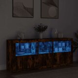  Komoda s LED svjetlima boja dimljenog hrasta 162 x 37x 67 cm Cijene