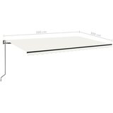  Automatska tenda sa senzorom za vjetar LED 500 x 300 cm krem | shoptok.hr
