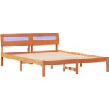  Konstrukcija postelje z vzglavjem Voskast rjav 150 x 200 cm, (5000126133) | Shoptok.si