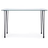 BIZZOTTO Pisalna miza s stekleno mizno ploščo 60x120 cm Rondo – | Shoptok.si