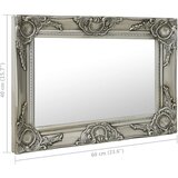 Zidno ogledalo u baroknom stilu 60 x 40 cm srebrno | Eponuda.com