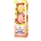 DAIRY FUN Šumeće kugle za kupanje 3 u pakovanju: Breskva, jabuka, med i mleko 3x100g
