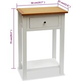  Kutni stolić 50 x 32 x 75 cm od masivne hrastovine | shoptok.hr