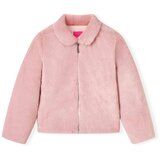 vidaXL Dječji kaput od umjetnog krzna ružičasti 92 | shoptok.hr