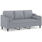  Trosjed s ukrasnim jastucima svjetlosivi 180 cm od tkanine | shoptok.hr
