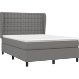  Krevet s oprugama i madracem tamnosivi 140x190 cm od tkanine | shoptok.hr