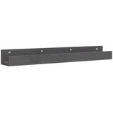  Zidne police 2 kom sive 80x12x9 cm od masivne borovine | shoptok.hr
