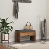  Klupa za hodnik s jastukom Staro drvo 63 x 38 x 40 cm | shoptok.hr