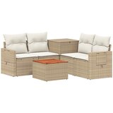  Set sofe 6 kom. Bež i krem bijela Poli Rattan i čelik | shoptok.hr