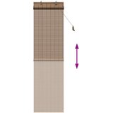 Rolo zavjesa Smeđa 70 x 220 cm Bambus | shoptok.hr