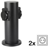  Brilagi - Spoljašnji stub za utičnice PILLAR 2Z SCHUKO 230V IP44, crni | Eponuda.com