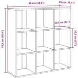 vidaXL Ormarić za knjige staro drvo 98x29x97,5 cm | shoptok.hr