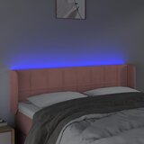  LED uzglavlje ružičasto 147x16x78/88 cm baršunasto | shoptok.hr