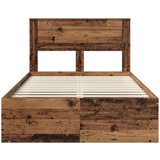  Okvir za krevet s madracem Staro drvo 135 x 190 cm | shoptok.hr