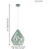 Eglo 49026 - viseći luster na sajli carlton-p, 1xE27/60W/230V | Eponuda.com