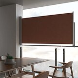 vidaXL Zložljiva stranska tenda za teraso 120x300 cm rjava Cene