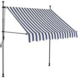 Maison Chic Ročno zložljiva tenda - Senčniki z LED lučkami 200 cm modra in bela, (22042274) Cene