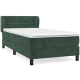 Maison Chic Box spring postelja - Vzmetna postelja z vzmetnico temno zelena 80x200 cm žamet SL20398, (21892497) | Shoptok.si