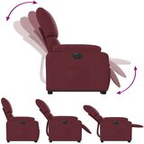  Električni naslonjač na podizanje od tkanine boja vina | shoptok.hr