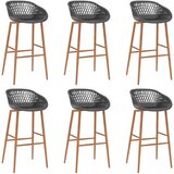  7-dijelni barski set crno-sivi - Crna i siva 6 | shoptok.hr