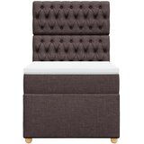  Krevet s oprugama i madracem tamnosmeđi 90 x 200 cm od tkanine | shoptok.hr