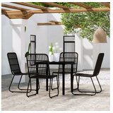  5-dijelni vrtni blagovaonski set crni | shoptok.hr