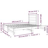  Izvlečna dnevna postelja bela 2x(90x190) cm trdna borovina, (20726126) | Shoptok.si