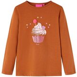  Dječja majica s dugim rukavima boja konjaka 104 | shoptok.hr