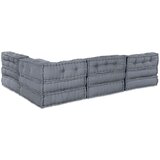  4-sjedalni modularni pouf sofa konvertibilna siva tkanina | shoptok.hr