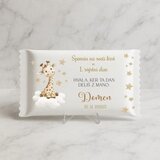  Sladka darilca za krst - velike personalizirane krstne čokoladice z žirafico na oblaku in zlato pisavo KRDAR 620-02 | Shoptok.si