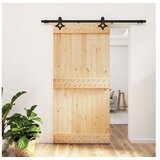 vidaXL Drsna vrata s kompletom vodil 100x210 cm trdna borovi Cene