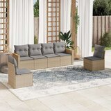  6-dijelni set vrtnih sofa s jastucima bež od poliratana | shoptok.hr