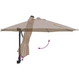  Vrtni suncobran Sivo-smeđa 248 x 248 x 148 cm Poliester i čelik | Eponuda.com