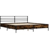  Okvir kreveta boja hrasta 180x20 cm konstruirano drvo i metal | shoptok.hr