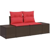  Set sofe 4 kom. Smeđa poliratan | shoptok.hr