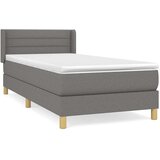  Krevet s oprugama i madracem svjetlosivi 100x200 cm od tkanine | shoptok.hr