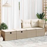 vidaXL 2-dijelni set vrtnih sofa s jastucima bež od poliratana bagrem | shoptok.hr