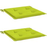 vidaXL Jastuci za vrtne stolice 2 kom zeleni 50 x 50 x 3 cm od tkanine | shoptok.hr