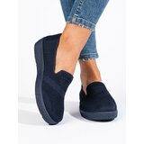Shelvt Slip-on navy blue slip-on sneakers Cene