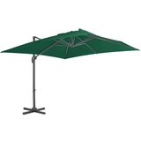 Vrtni senčnik z aluminijastim drogom zelen 300x300 cm | Shoptok.si